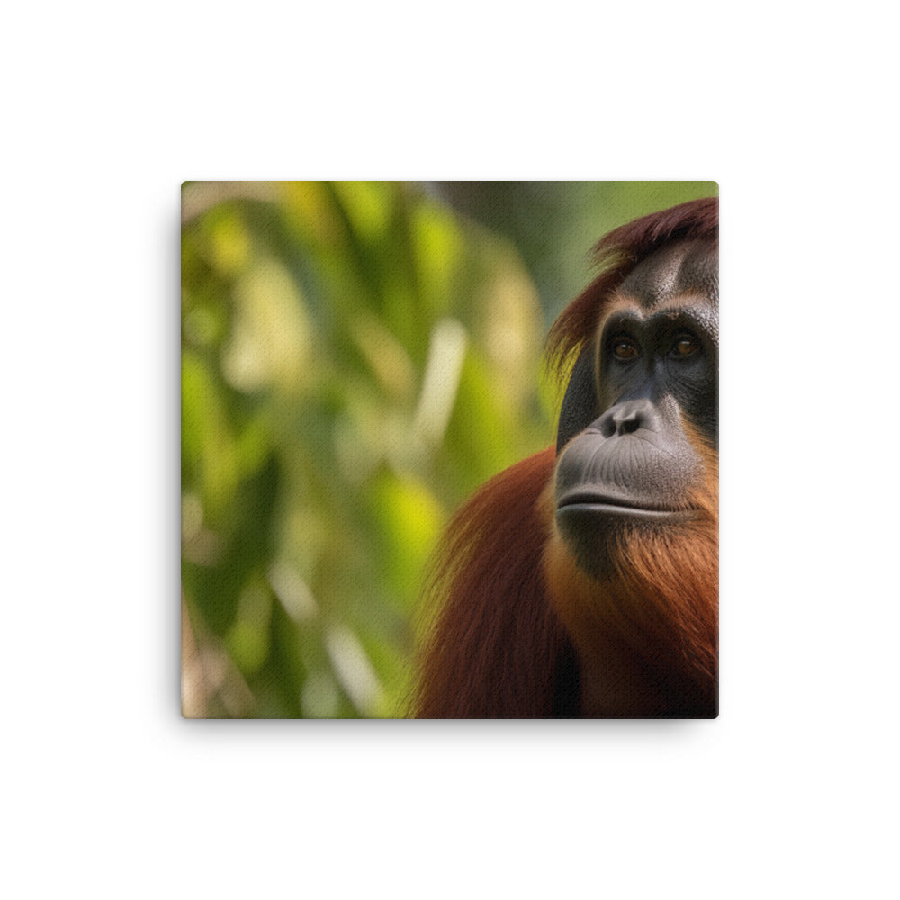 Majestic Orangutan Sitting in the Trees canvas - Posterfy.AI