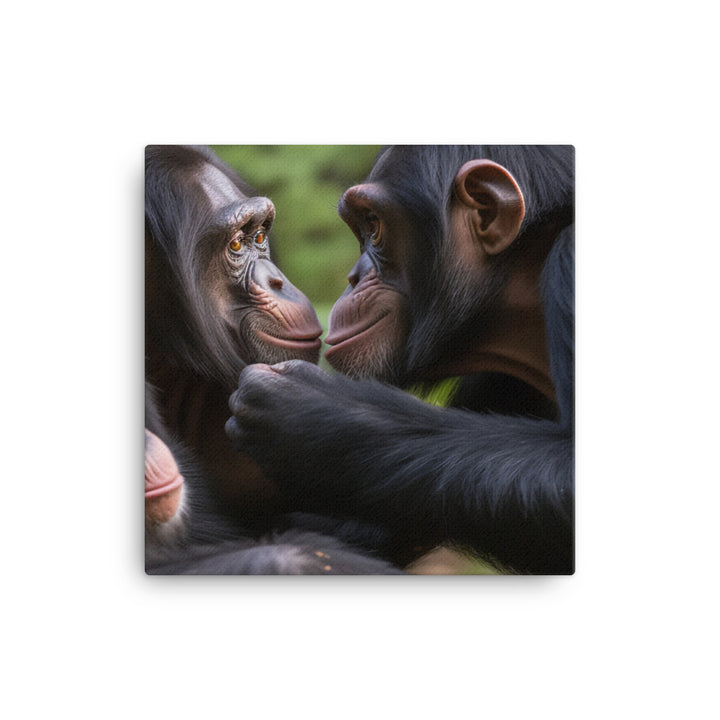 Chimpanzee Family Time canvas - Posterfy.AI