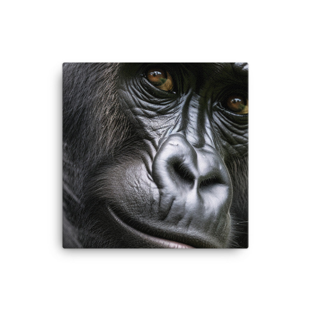 Inquisitive Gorilla in the Wild canvas - Posterfy.AI