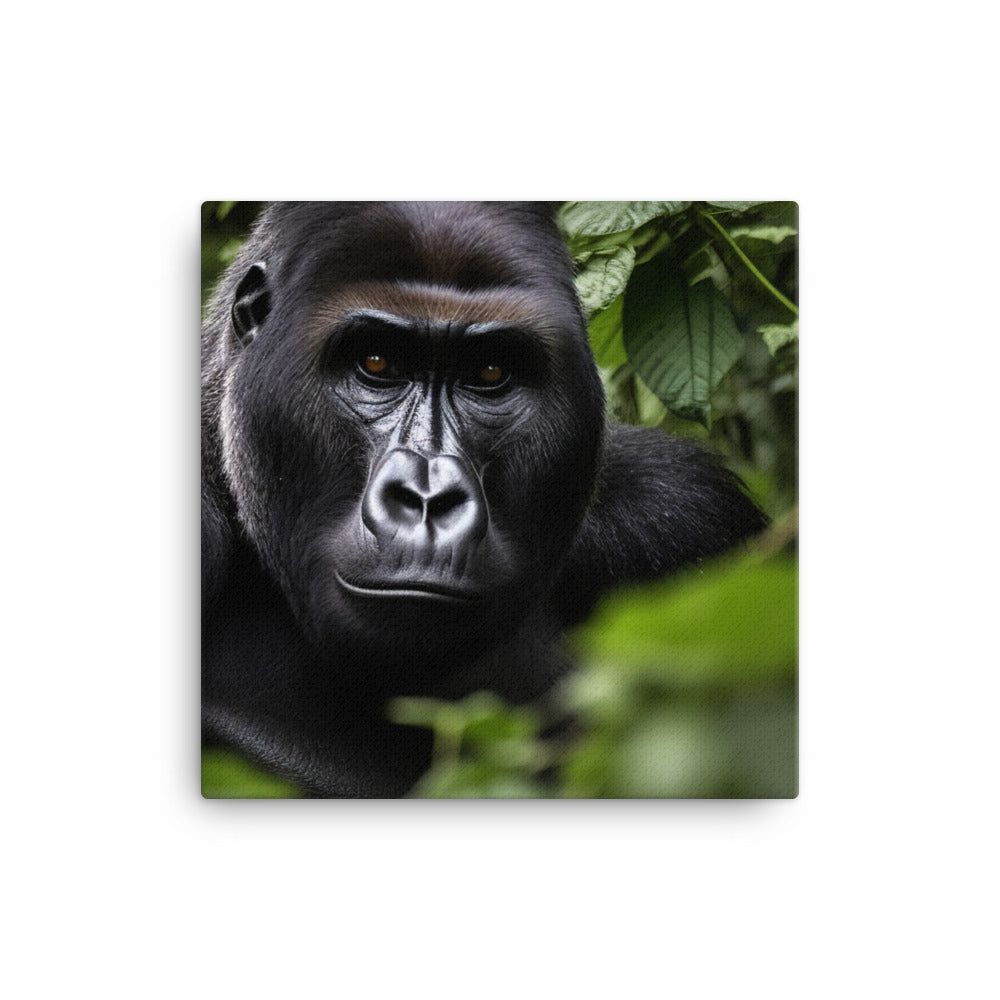 Graceful Gorilla in the Jungle canvas - Posterfy.AI