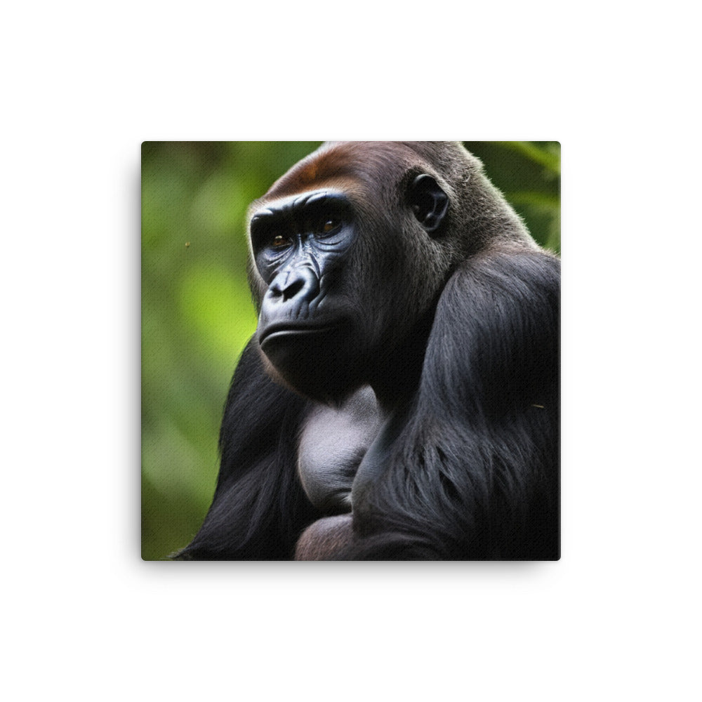 Graceful Gorilla in the Jungle canvas - Posterfy.AI