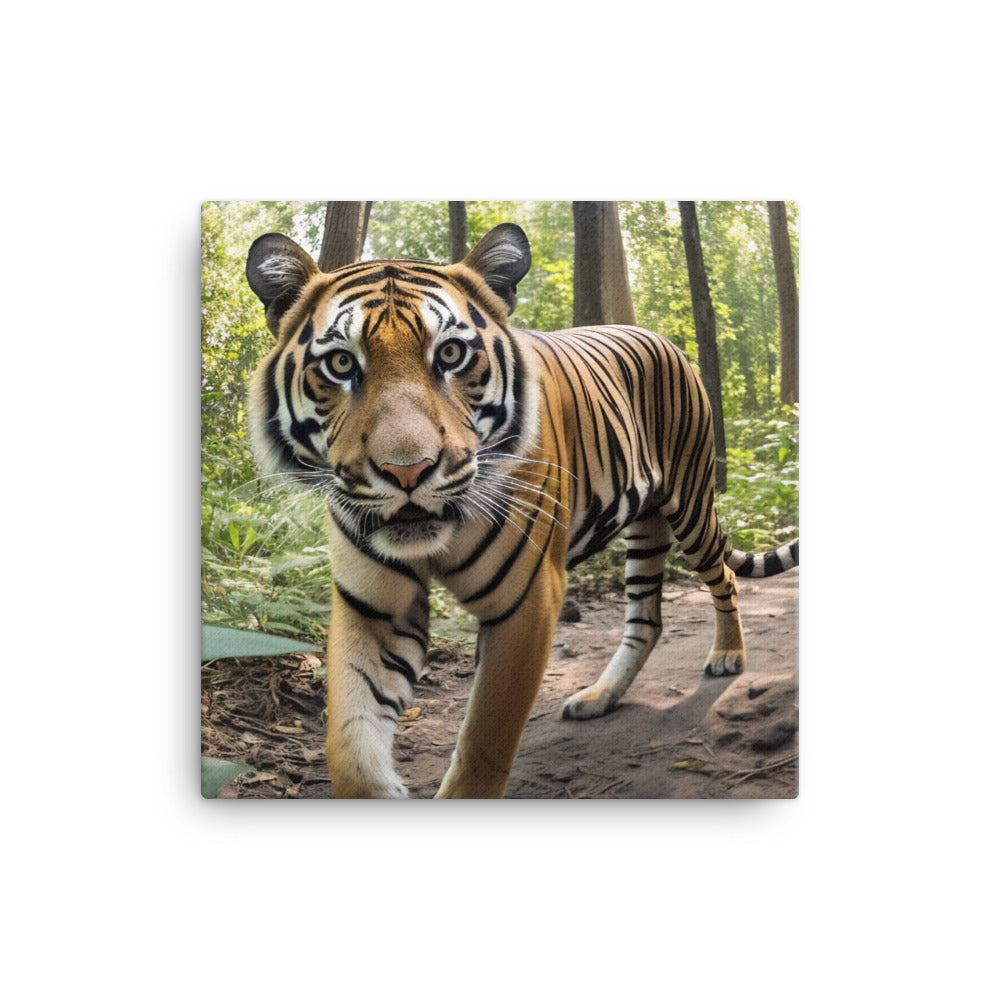 Bengal Tiger Roaming in the Forest canvas - Posterfy.AI