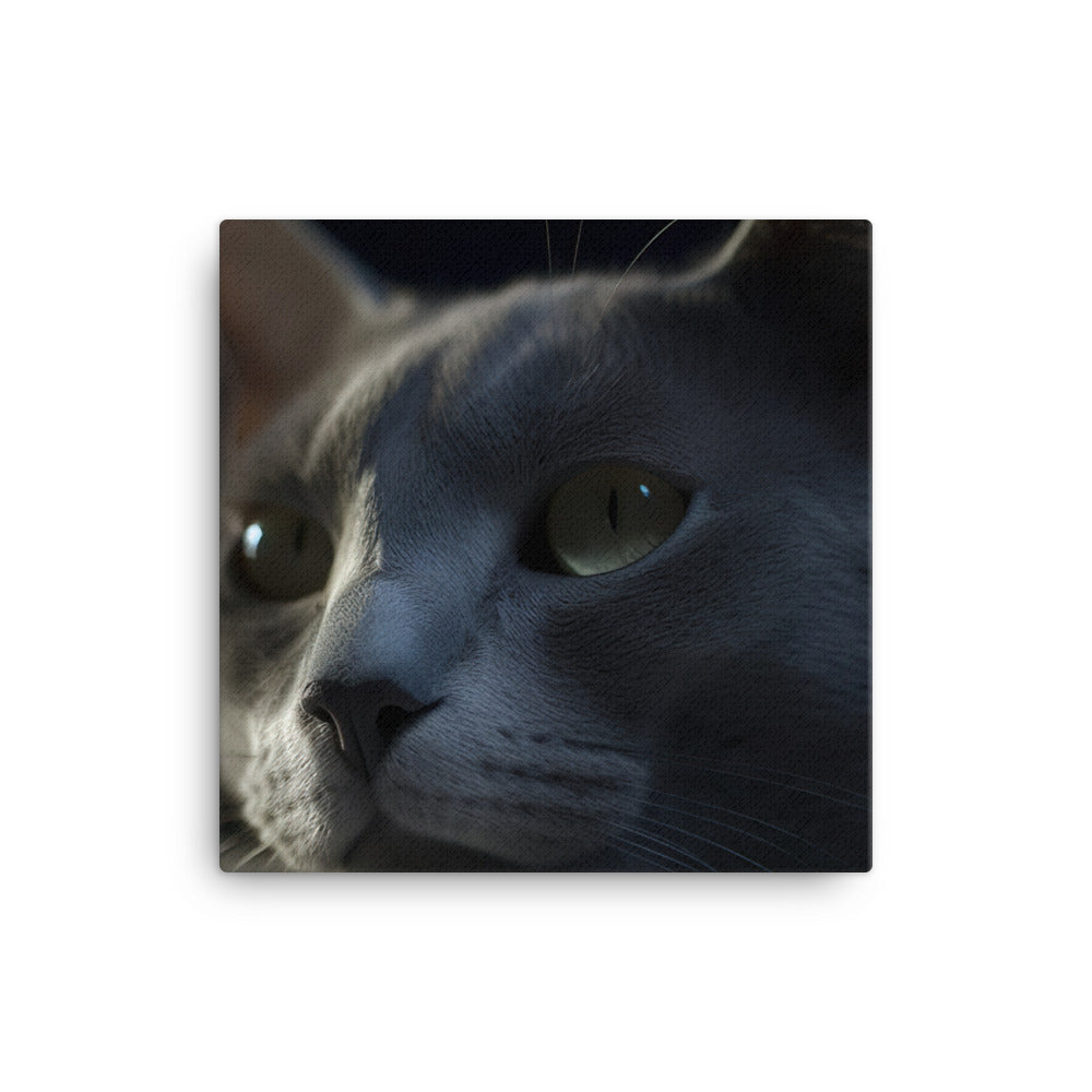 Dreamy Nights with Russian Blue canvas - Posterfy.AI