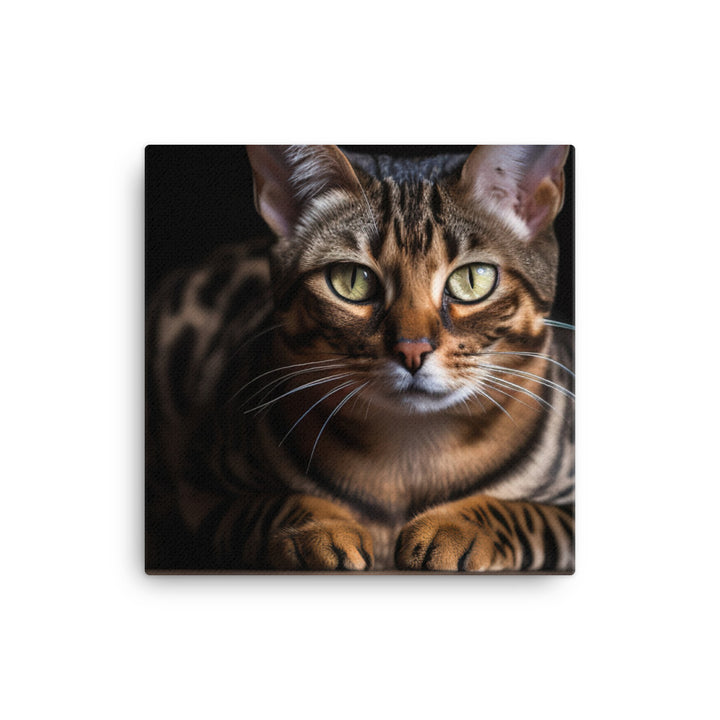 Beautiful Bengal Cat Posing for the Camera canvas - Posterfy.AI