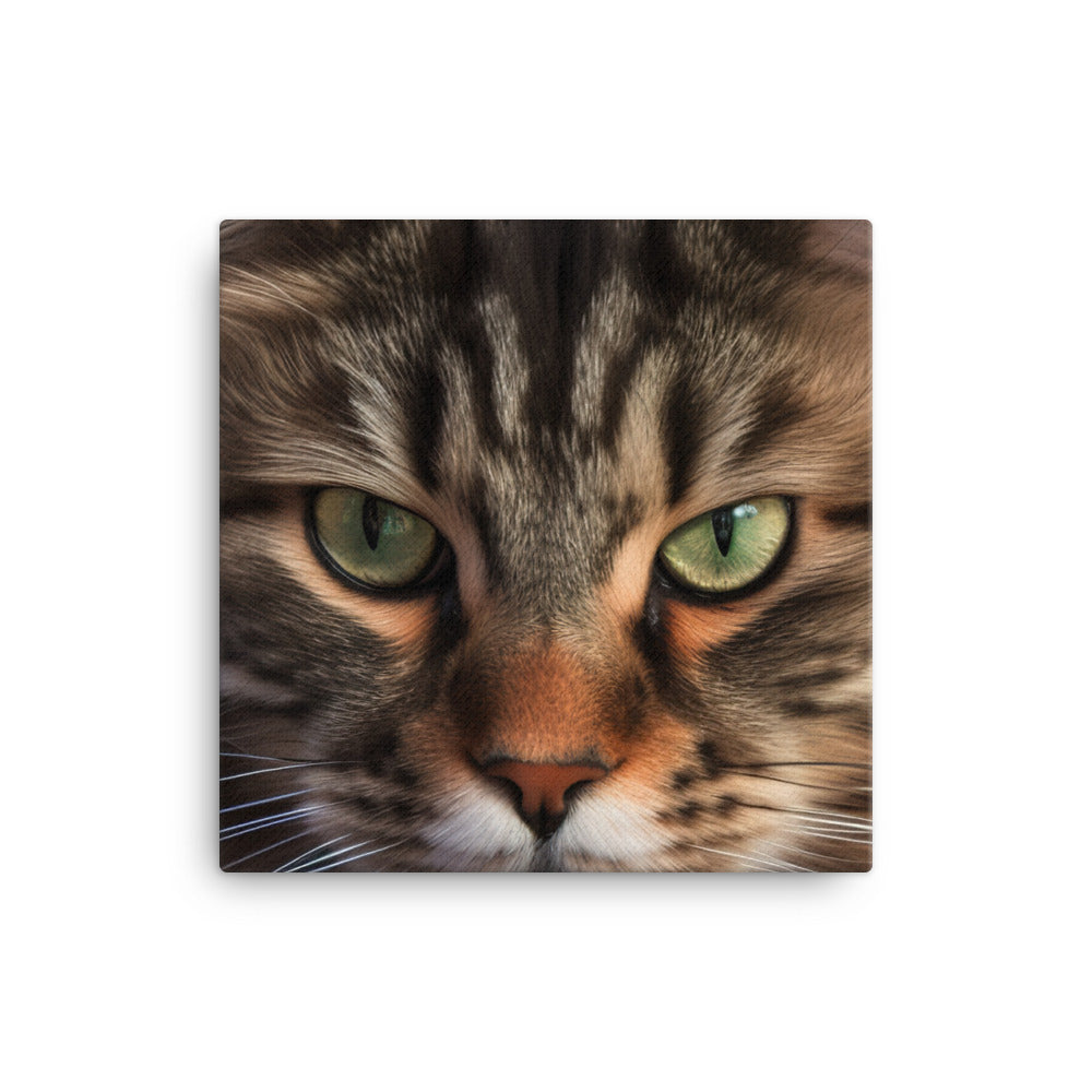 The majestic beauty of a Maine Coon canvas - Posterfy.AI