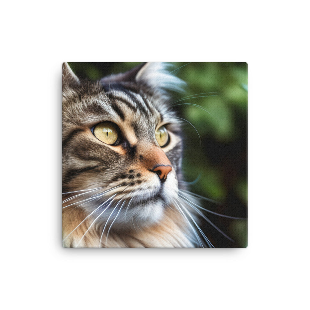 Maine Coon with a candid shot canvas - Posterfy.AI