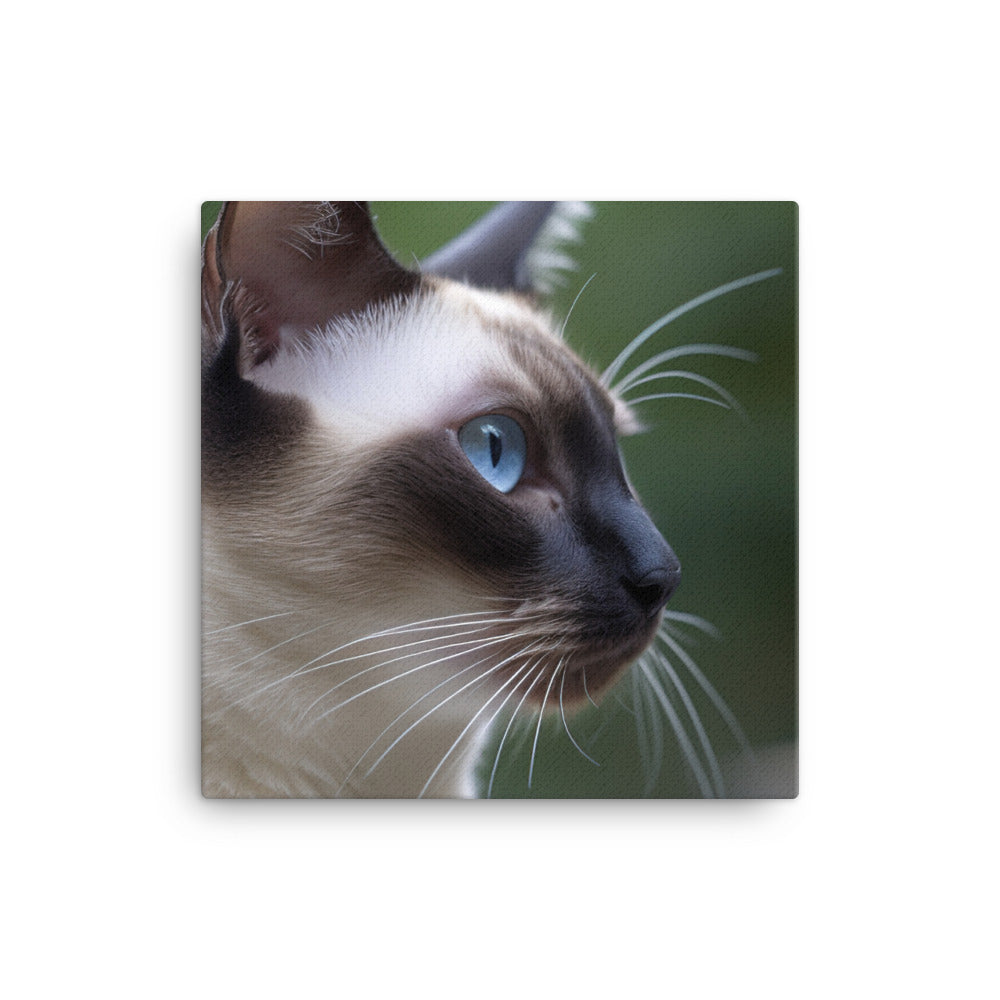 Majestic Siamese Staring into the Distance canvas - Posterfy.AI