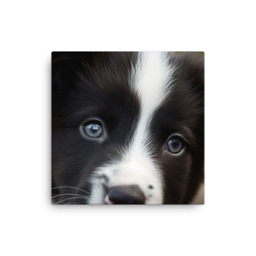 Adorable Border Collie Puppy canvas - Posterfy.AI