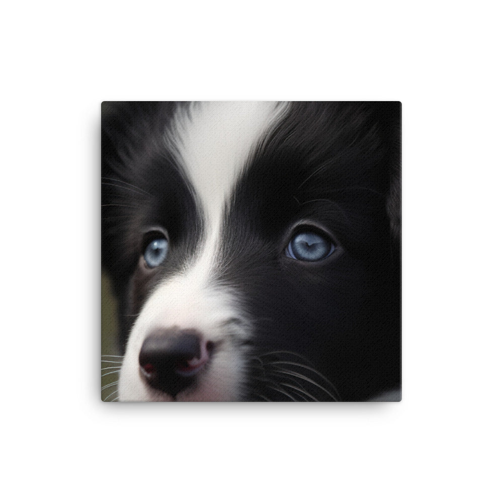 Adorable Border Collie Puppy canvas - Posterfy.AI