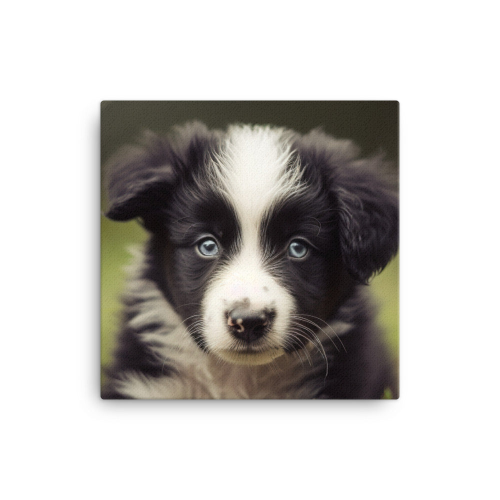Adorable Border Collie Puppy canvas - Posterfy.AI