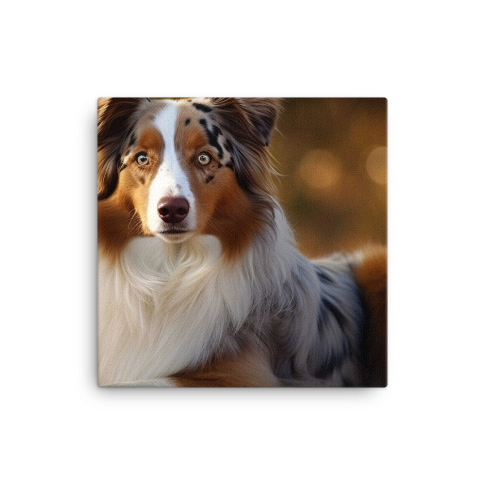 Graceful and loyal: Australian Shepherd canvas - Posterfy.AI