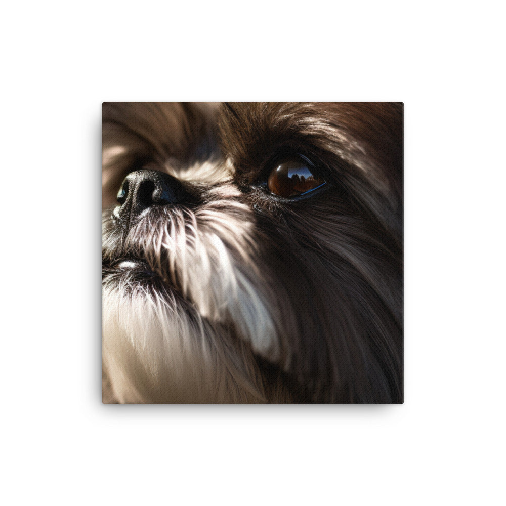 Shih Tzu Portrait in Soft Lighting canvas - Posterfy.AI