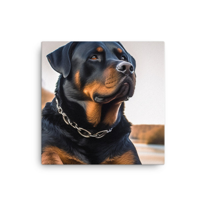 Rottweilers regal beauty canvas - Posterfy.AI