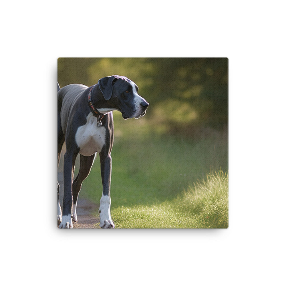 Majestic Great Dane on a Stroll canvas - Posterfy.AI