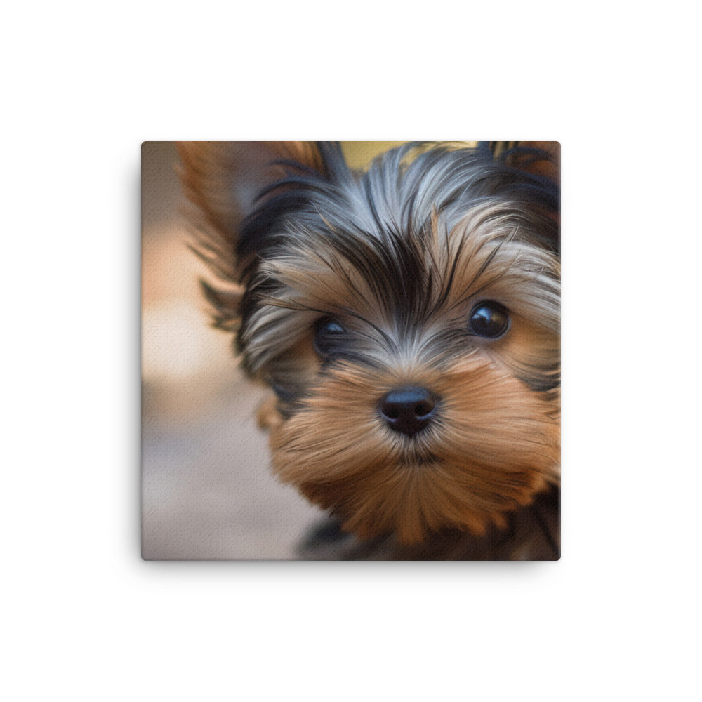 Yorkshire Terrier Pup canvas - Posterfy.AI