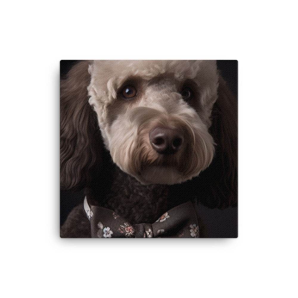 Poodle in a Bowtie canvas - Posterfy.AI