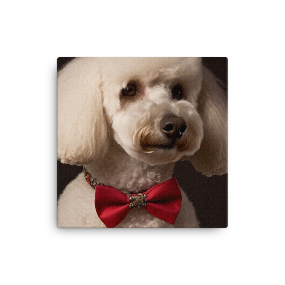 Poodle in a Bowtie canvas - Posterfy.AI