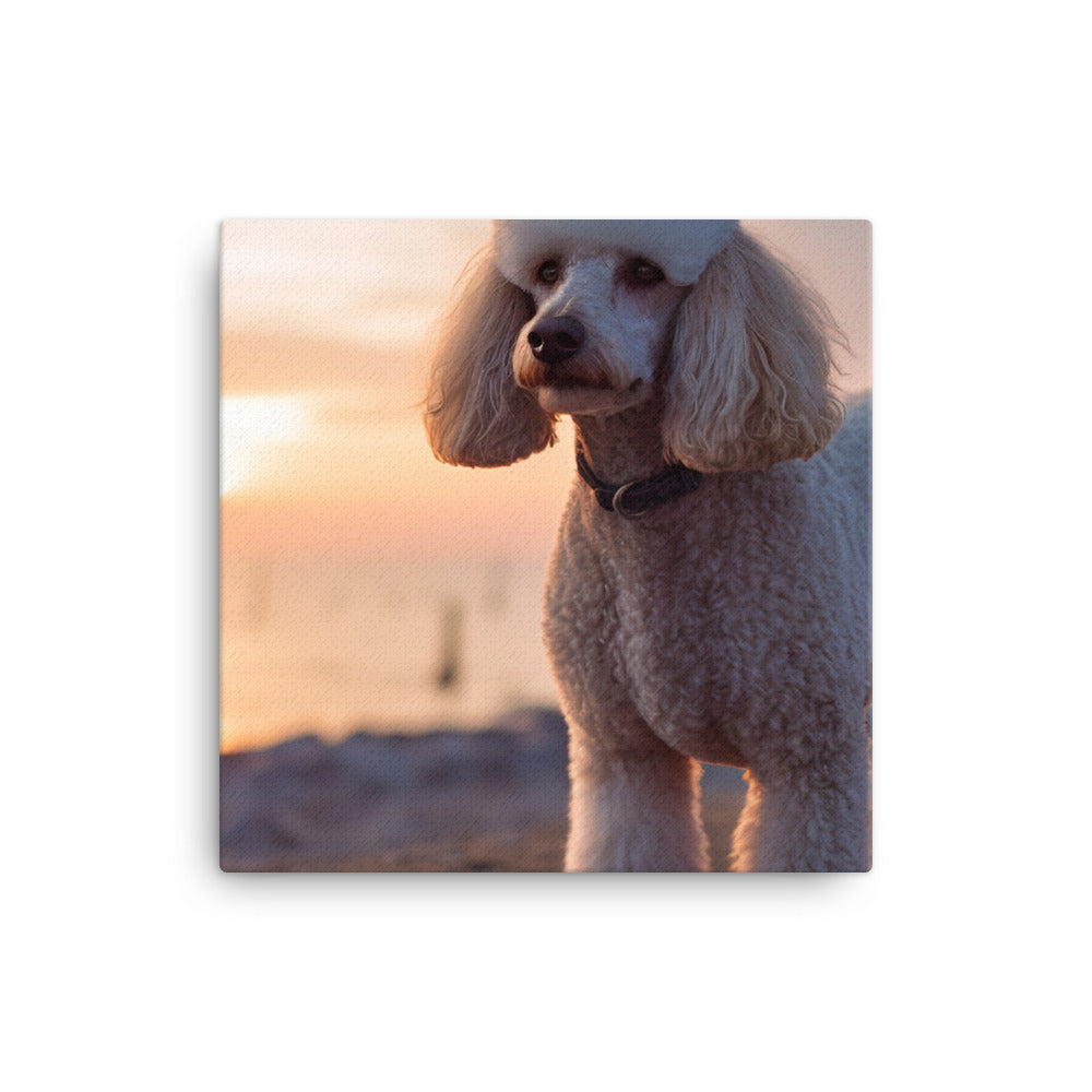 Poodle by the Seaside canvas - Posterfy.AI