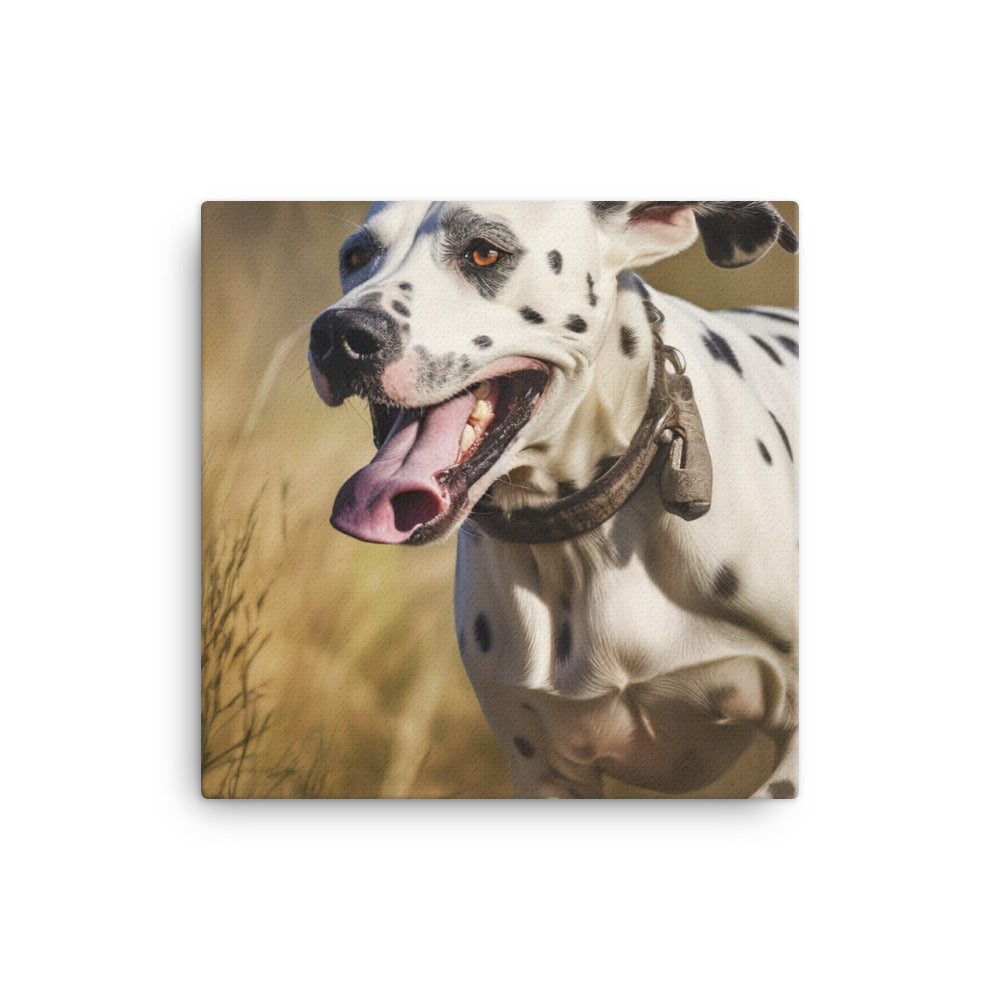 Dalmatian in action canvas - Posterfy.AI