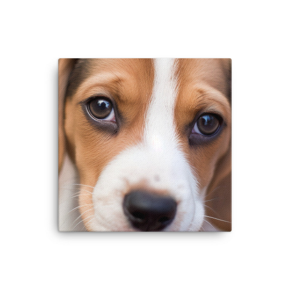 Adorable Beagle posing for the camera canvas - Posterfy.AI