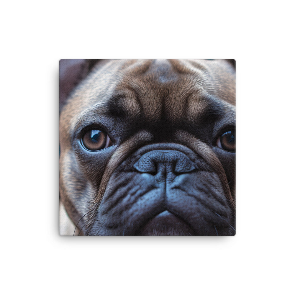 Frenchie portrait canvas - Posterfy.AI