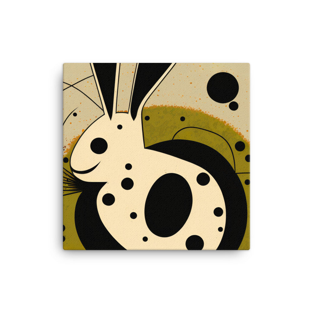 Rabbit in abstract simple style canvas - Posterfy.AI
