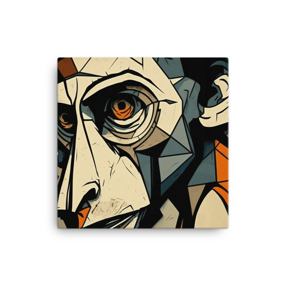 Monkey in colorful cubism style canvas - Posterfy.AI