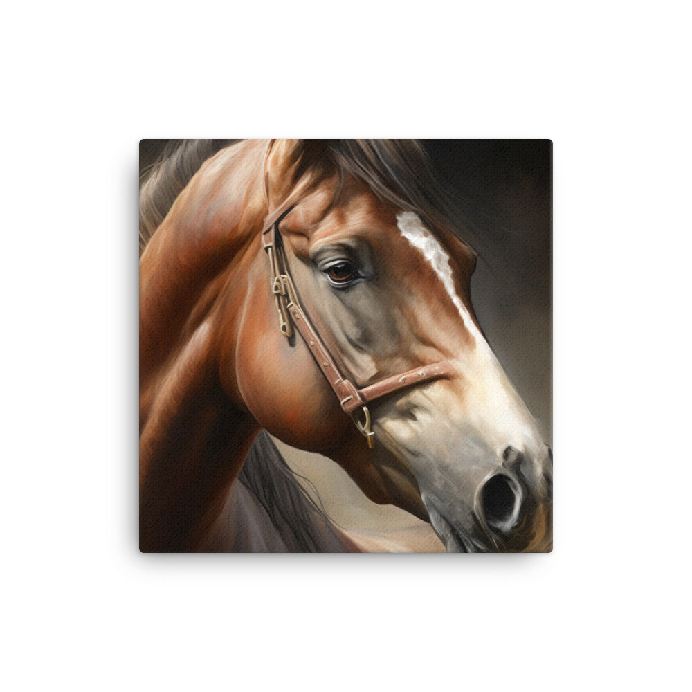Horse in oil painting canvas - Posterfy.AI