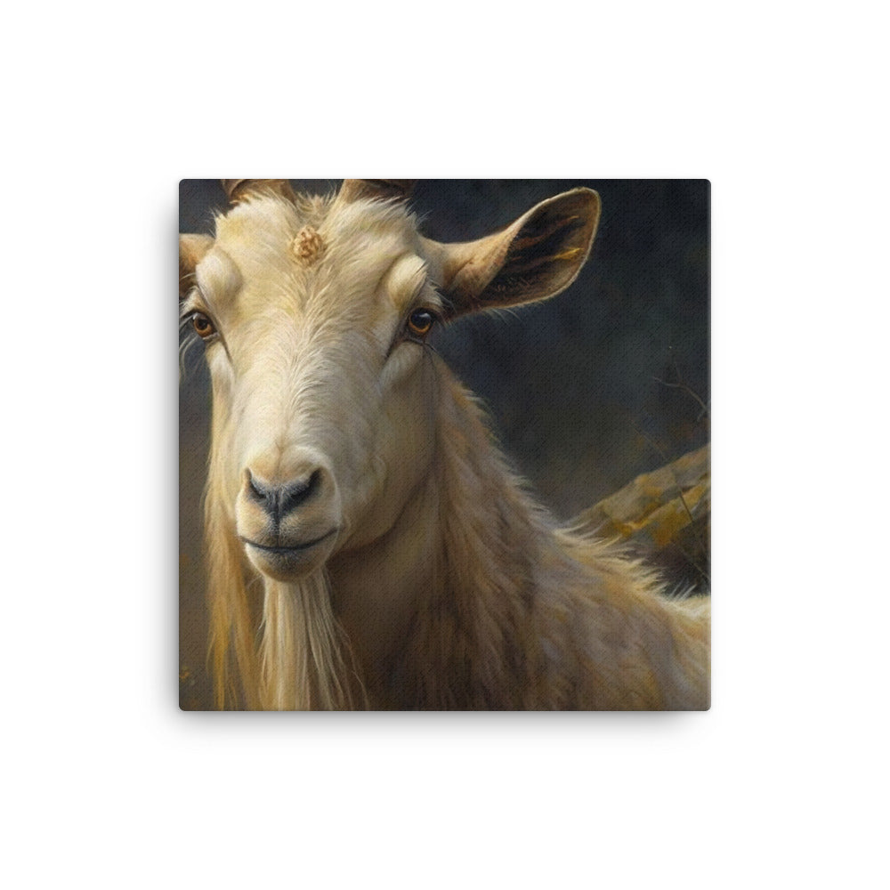 Goat oil painting canvas - Posterfy.AI
