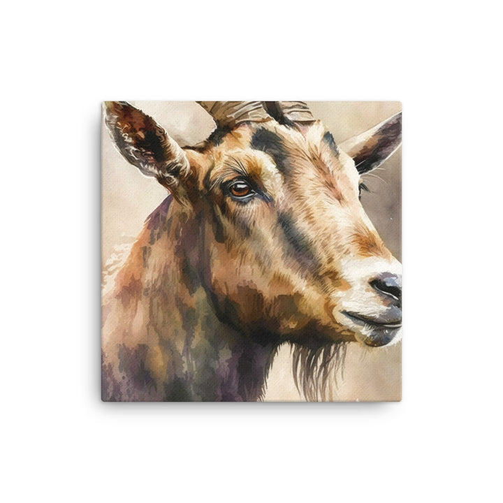 Goat in watercolour canvas - Posterfy.AI