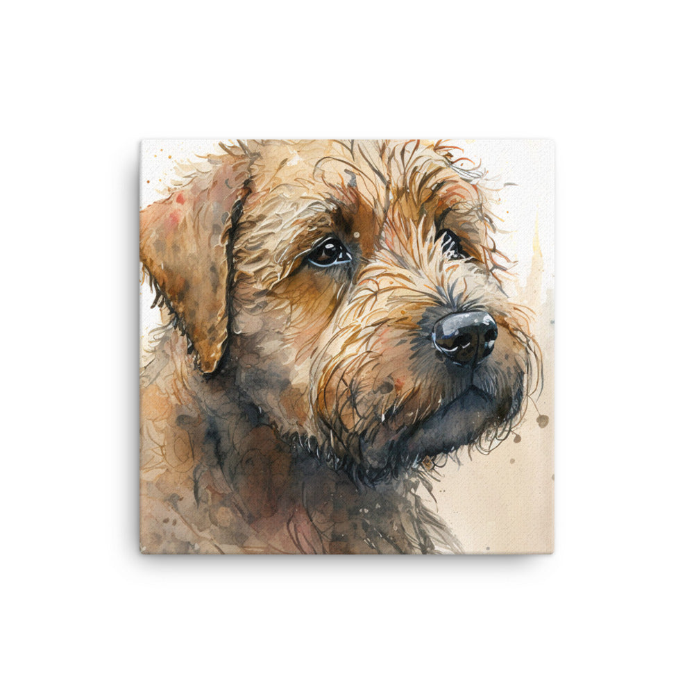 Dog in watercolour canvas - Posterfy.AI