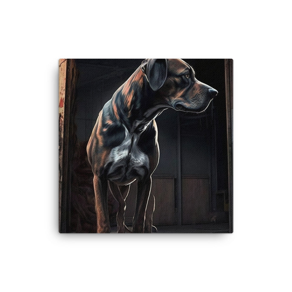 Dog in graffiti art canvas - Posterfy.AI