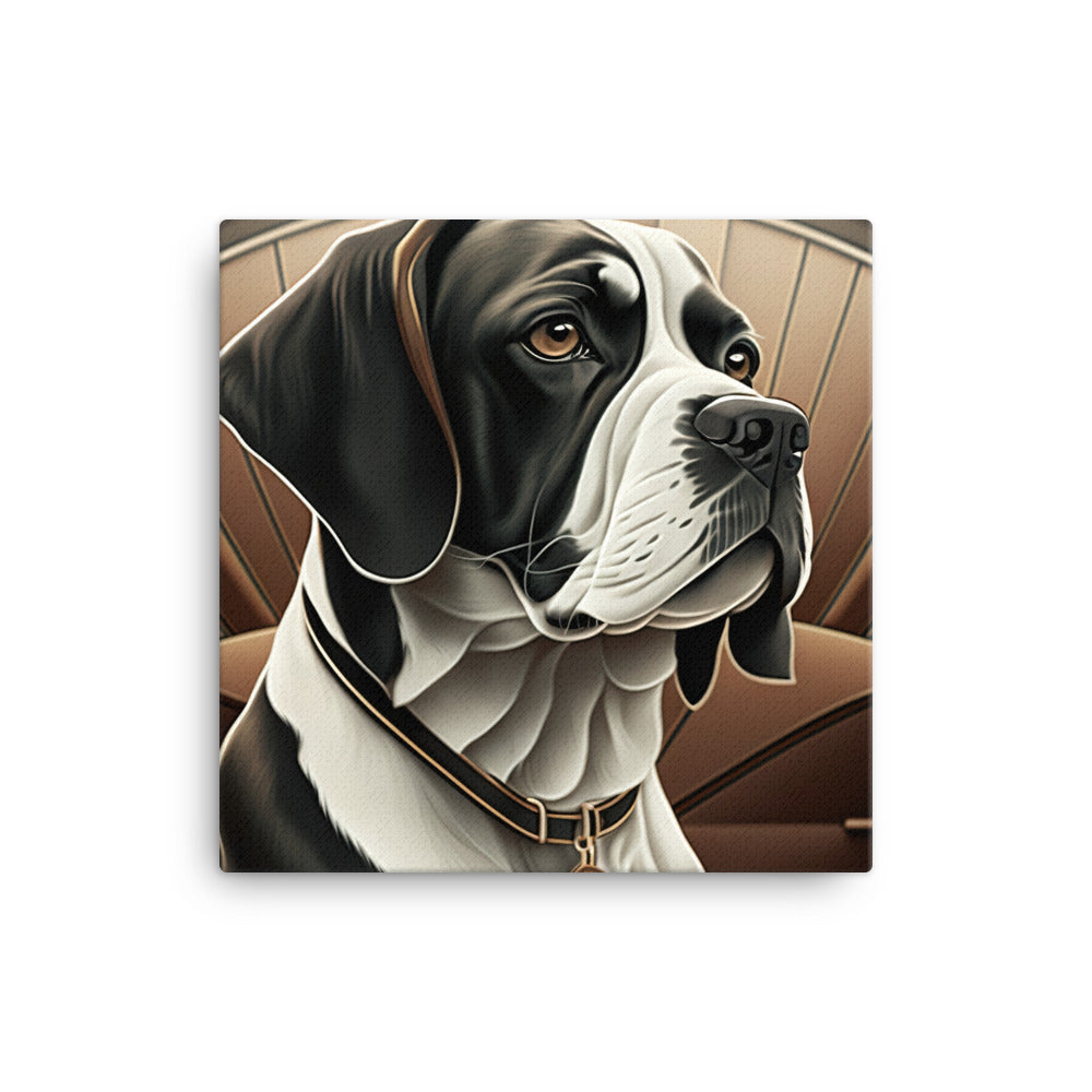 Dog in art deco canvas - Posterfy.AI