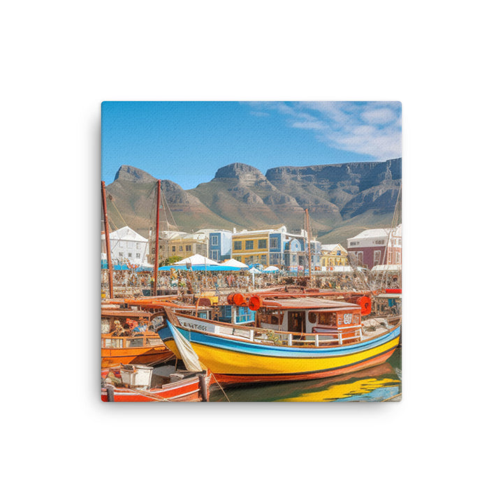 Experience Cape Towns Vibrant Waterfront canvas - Posterfy.AI