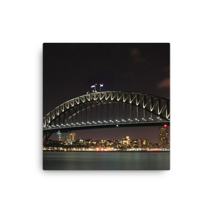 Sydney Harbour at Night canvas - Posterfy.AI