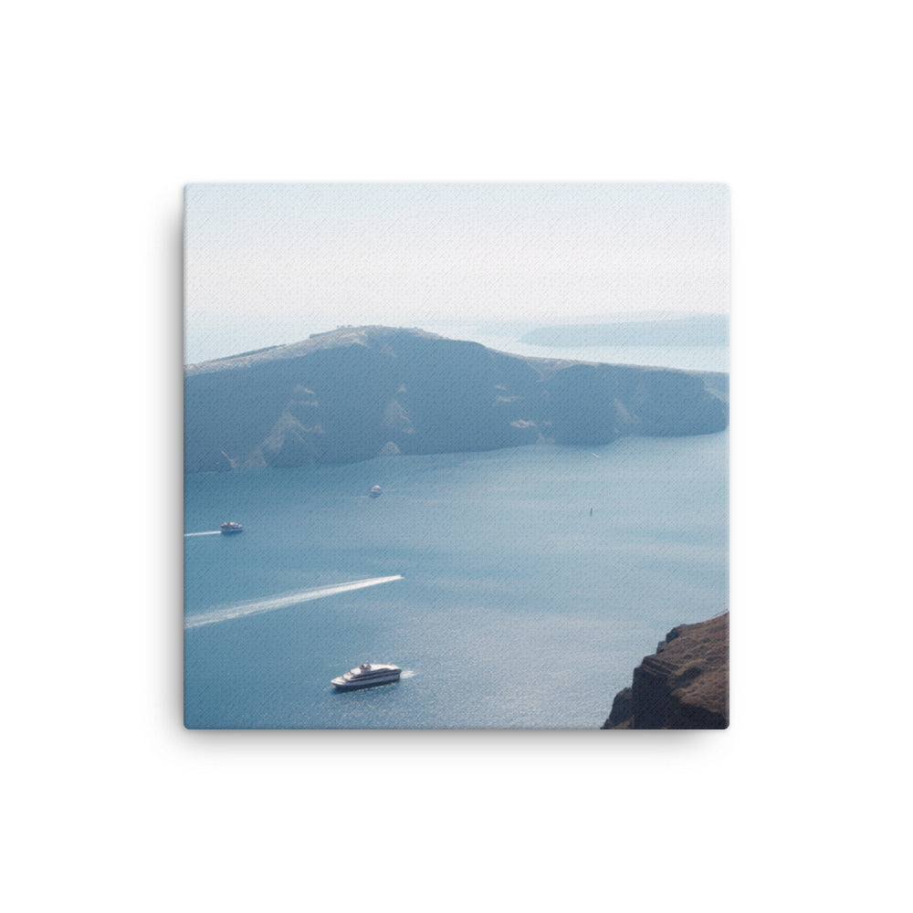 Santorini Serenity canvas - Posterfy.AI