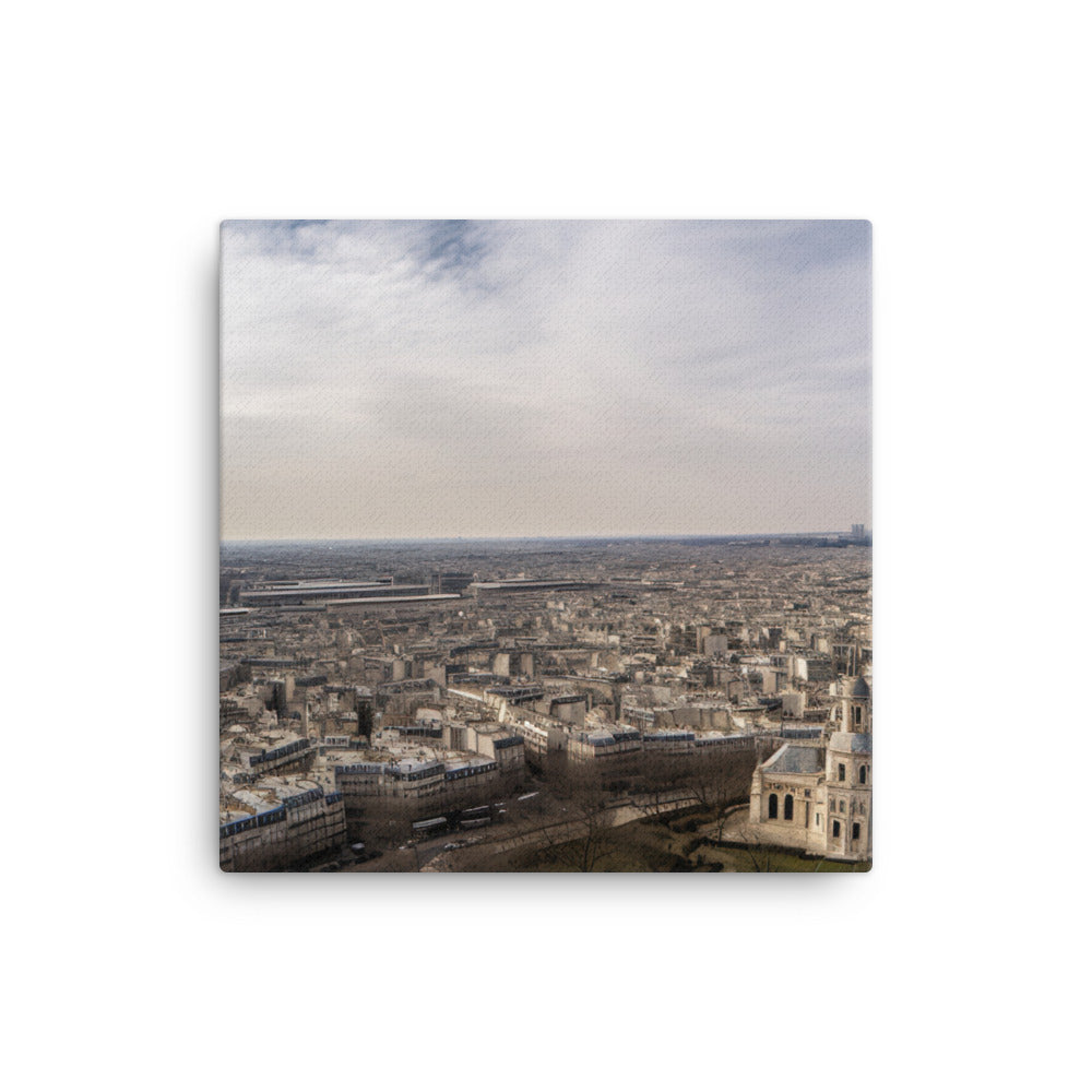 Sacr Cur Basilica - A Stunning View of Paris canvas - Posterfy.AI