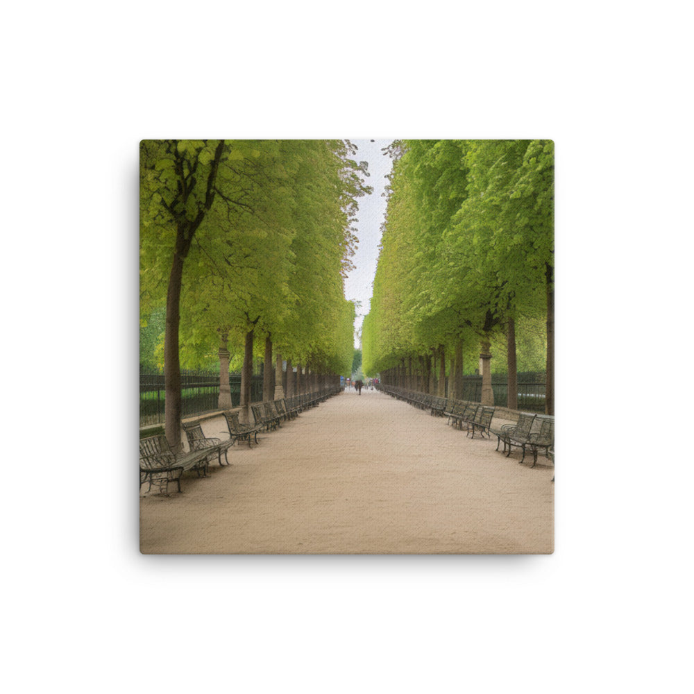 Exploring the Beauty of Parisian Gardens canvas - Posterfy.AI