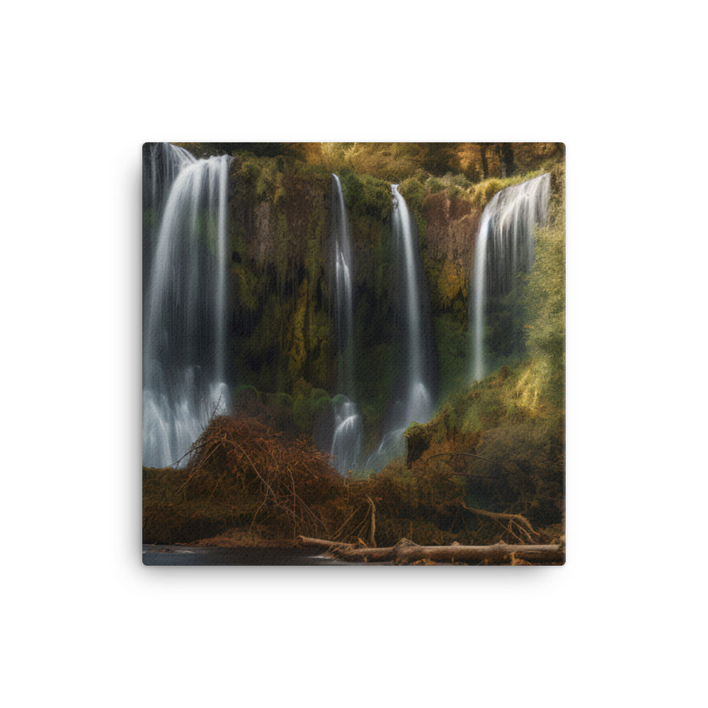 The Majestic Waterfall canvas - Posterfy.AI