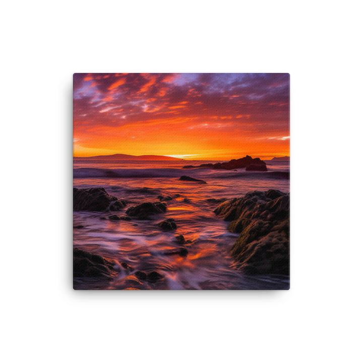 Stunning Pacific Ocean Sunset canvas - Posterfy.AI