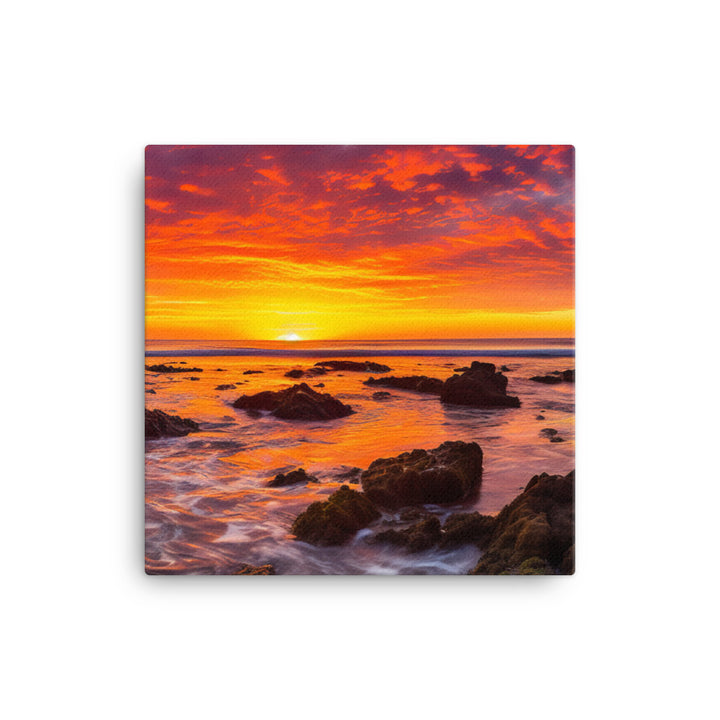 Stunning Pacific Ocean Sunset canvas - Posterfy.AI