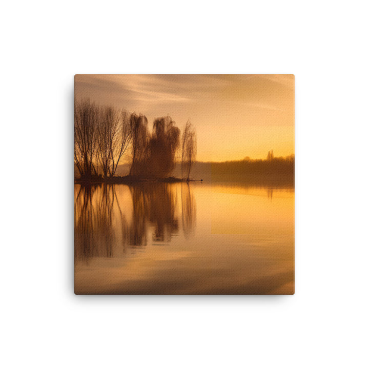 Golden Hour Reflections at the Lake canvas - Posterfy.AI