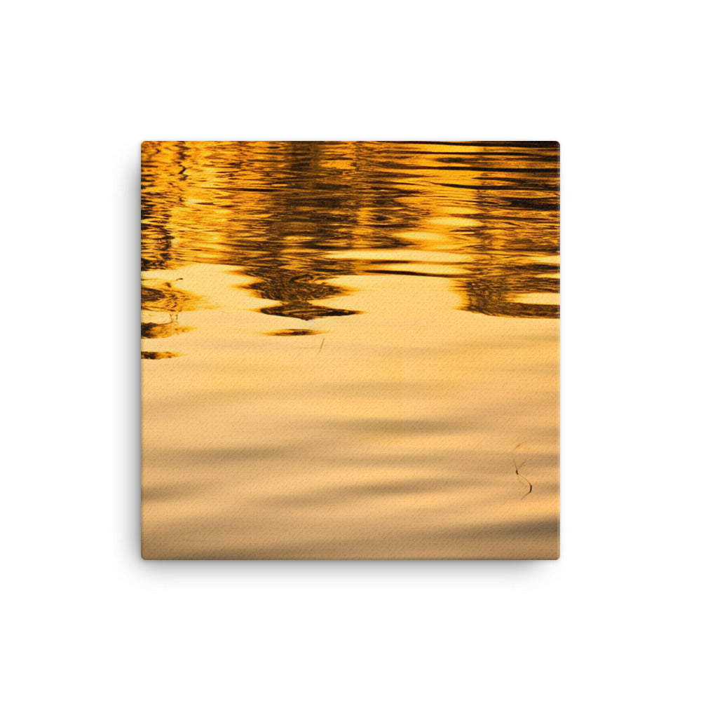 Golden Hour Reflections at the Lake canvas - Posterfy.AI