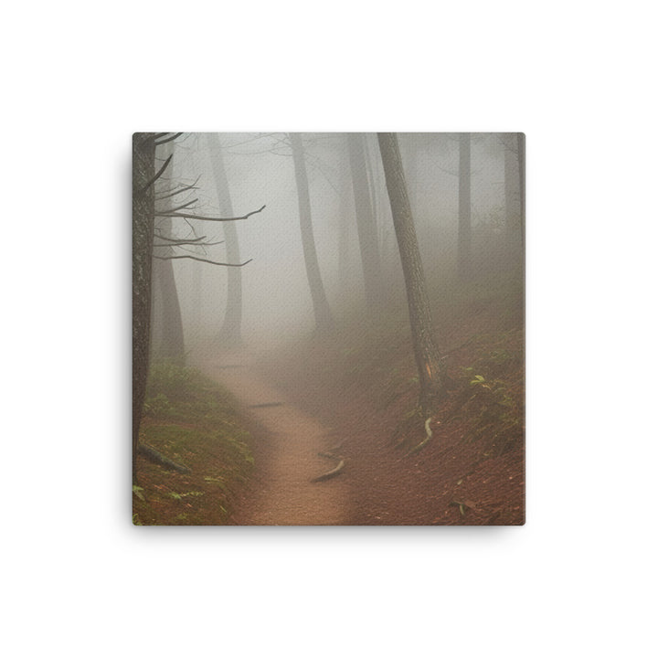 Foggy Forest Path canvas - Posterfy.AI