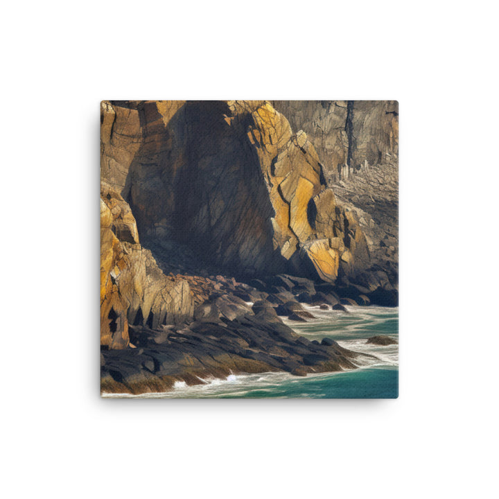 Dramatic Coastal Cliffs canvas - Posterfy.AI