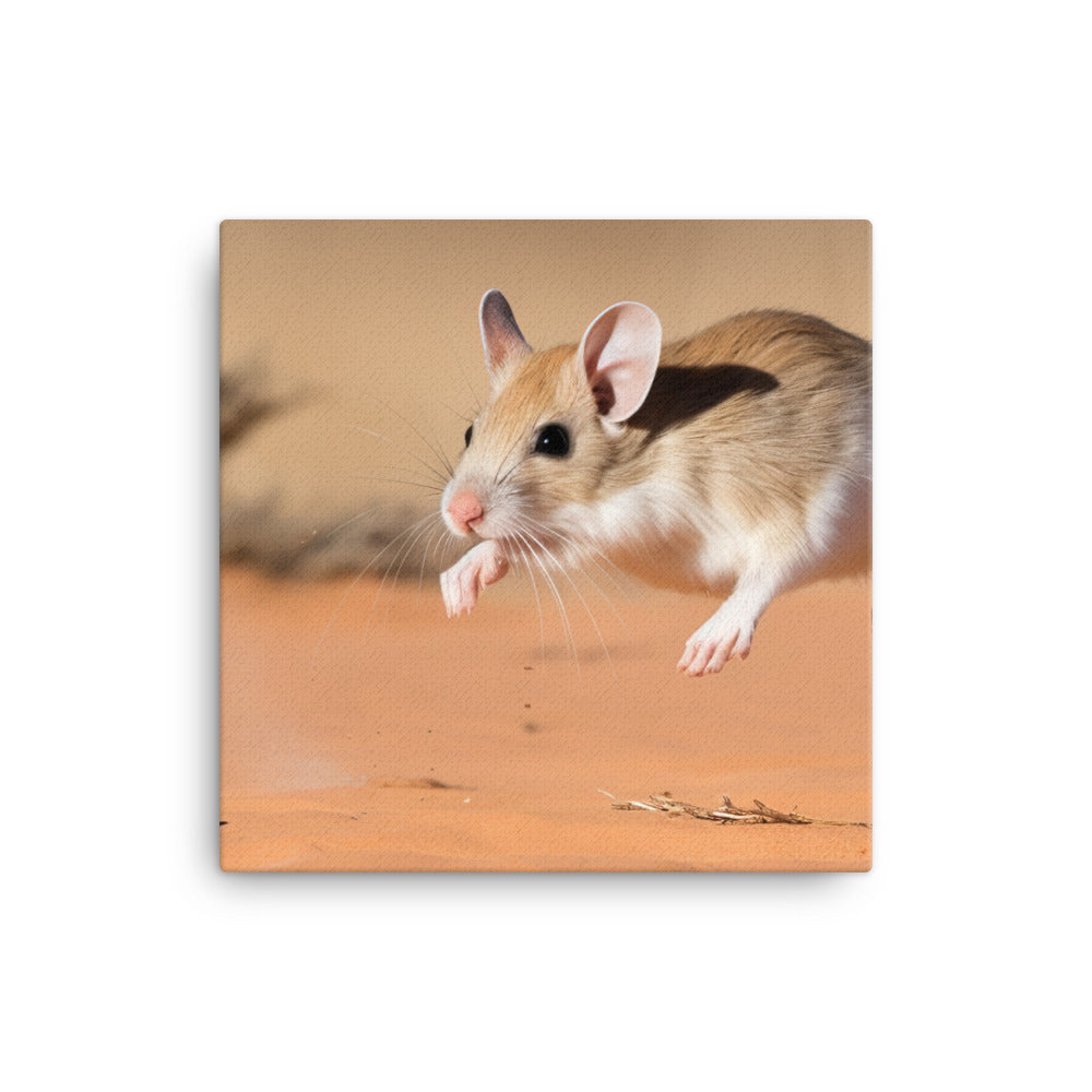 Kangaroo Rat Hopping for Joy canvas - Posterfy.AI