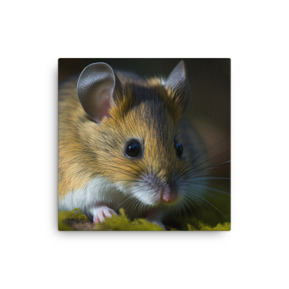 A peaceful moment with the Yellow necked Mouse canvas - Posterfy.AI