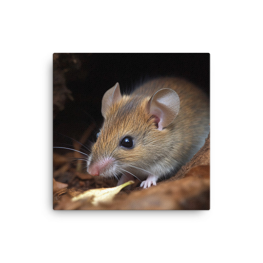 Candid House Mouse in its Natural Habitat canvas - Posterfy.AI