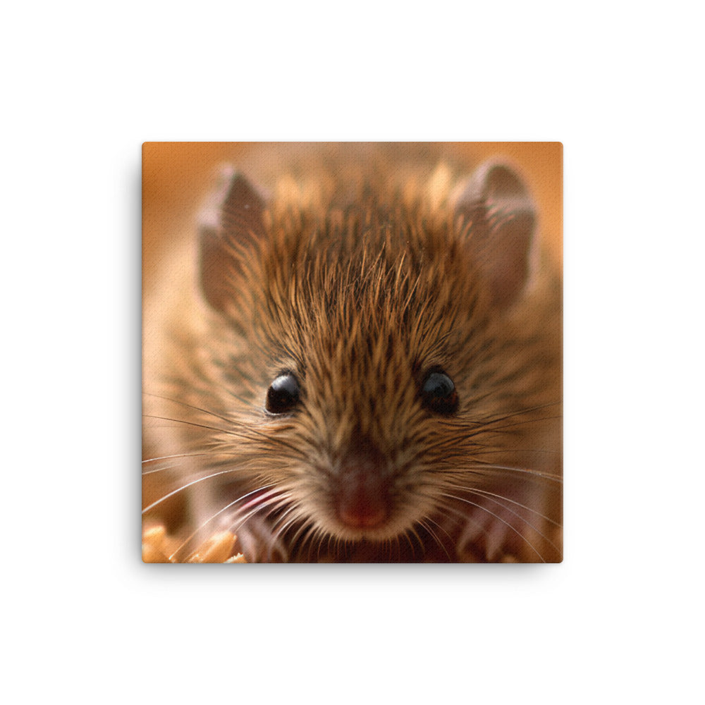 Adorable House Mouse Close-Up canvas - Posterfy.AI