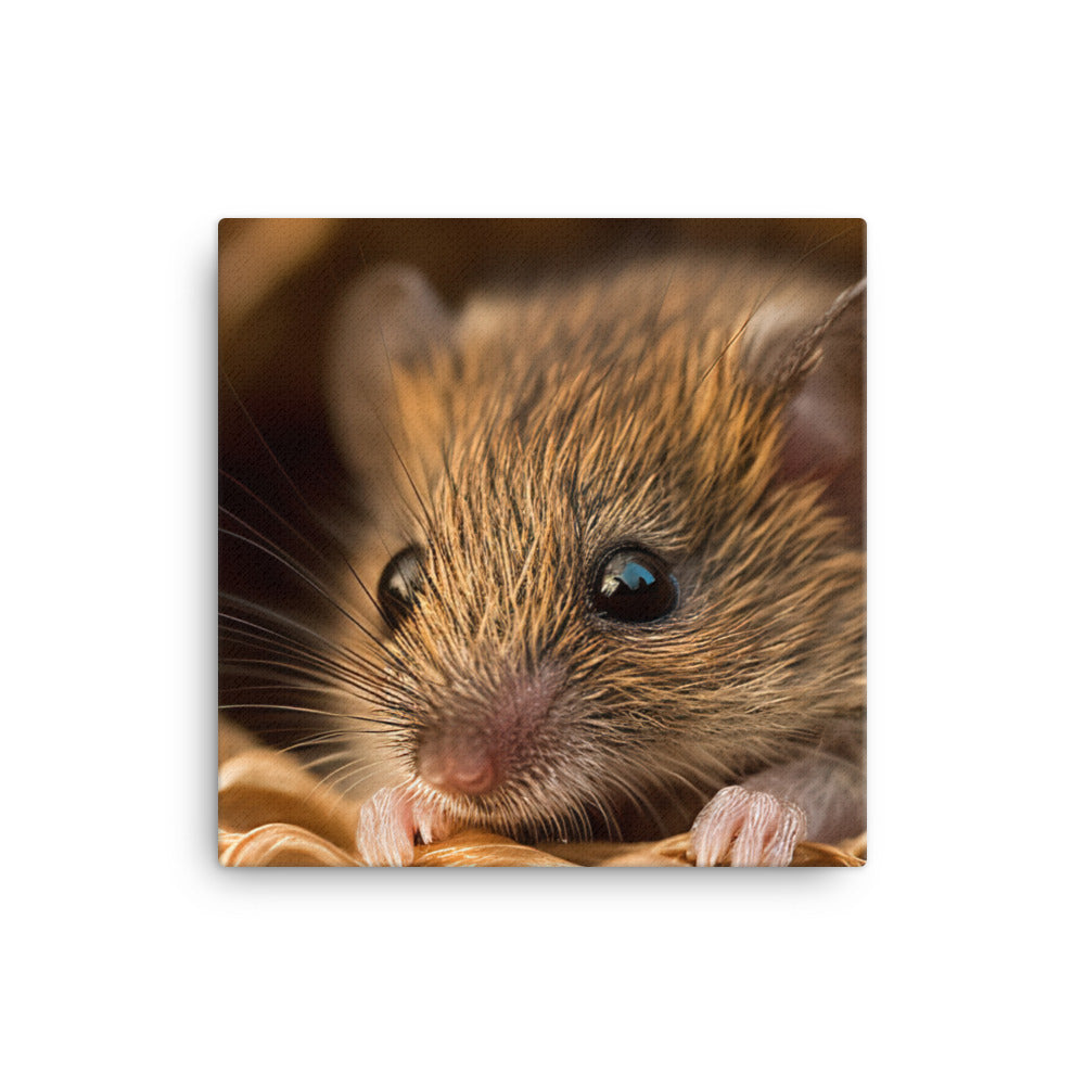 Adorable House Mouse Close-Up canvas - Posterfy.AI